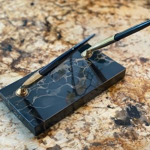 Vintage Marble Pen Holder